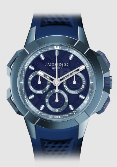 Jacob & Co EC441.22.AA.AA.A epic x chrono 44mm tri-compax Blue replica watch